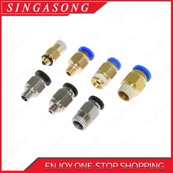 

10pcs/lot for 3d peinter part Pneumatic Fittings PC4-M6 many type For 4mm PTFE Tube connector Coupler PC4 throat.