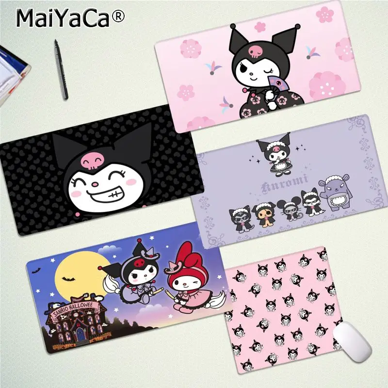 

MaiYaCa Funny Japan Anime Kuromi DIY Design Pattern Game mousepad Rubber PC Computer Gaming mousepad