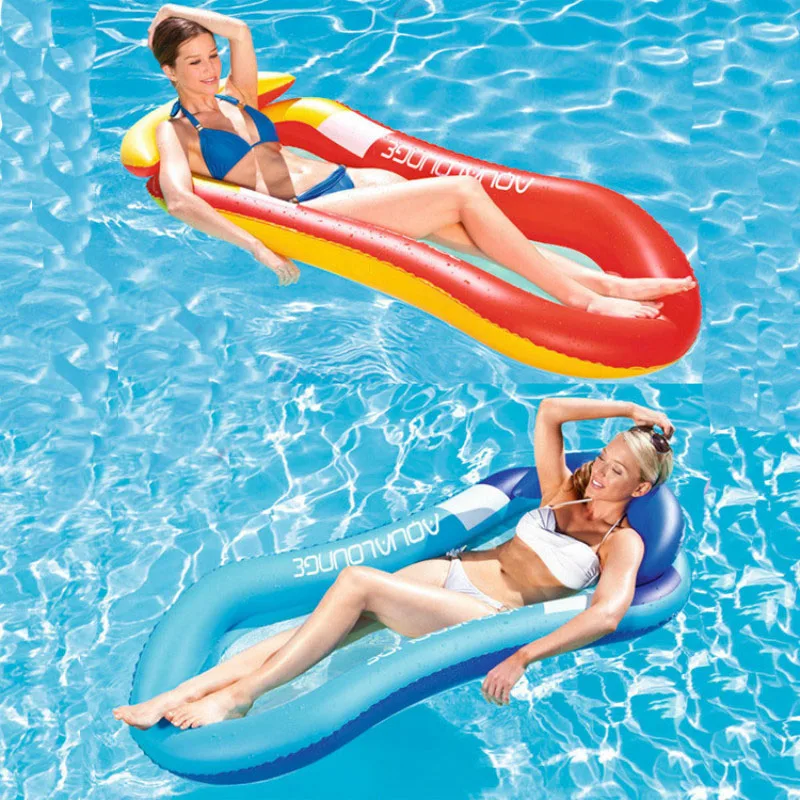 

Outdoor Pool Swimming Inflatable Water Recliner Adult Armrest Sofa Floating Row Swimming Ring Paddling Toy Water Inflatable Bed
