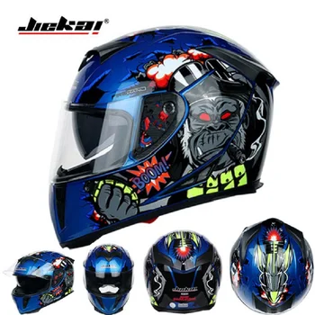 

2019 New Knight protection JIEKAI Double lens Motorcycle Helmets Full Face Motorbike Helmet made of ABS with PC Visor M L XL XXL