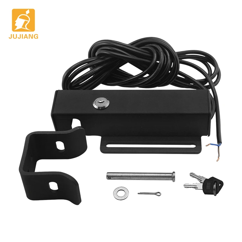 Automatic Electric Gate Lock for high wind areas. Single double Swing Gate Operator Opener system 12VDC or 24VDC - Цвет: Черный