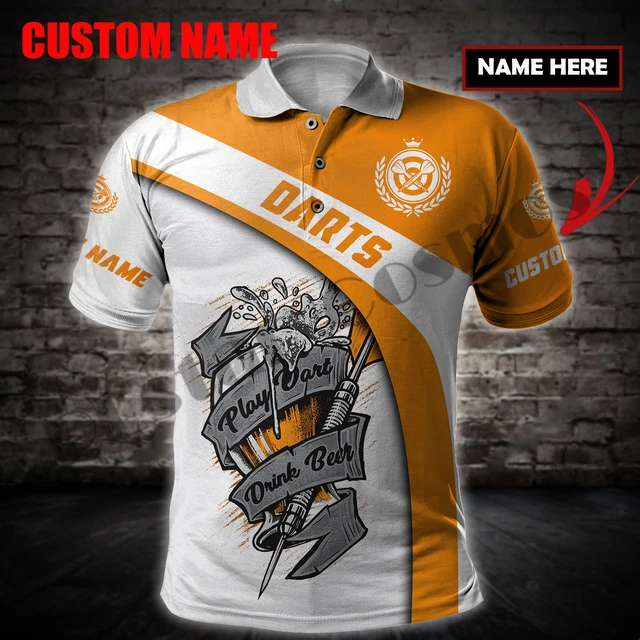 PLstar Cosmos 3DPrint Newest Darts Player Polo Shirt Custom Name Team Funny Harajuku Streetwear Sleeveless Tees Fitness Unisex 1 Auburn