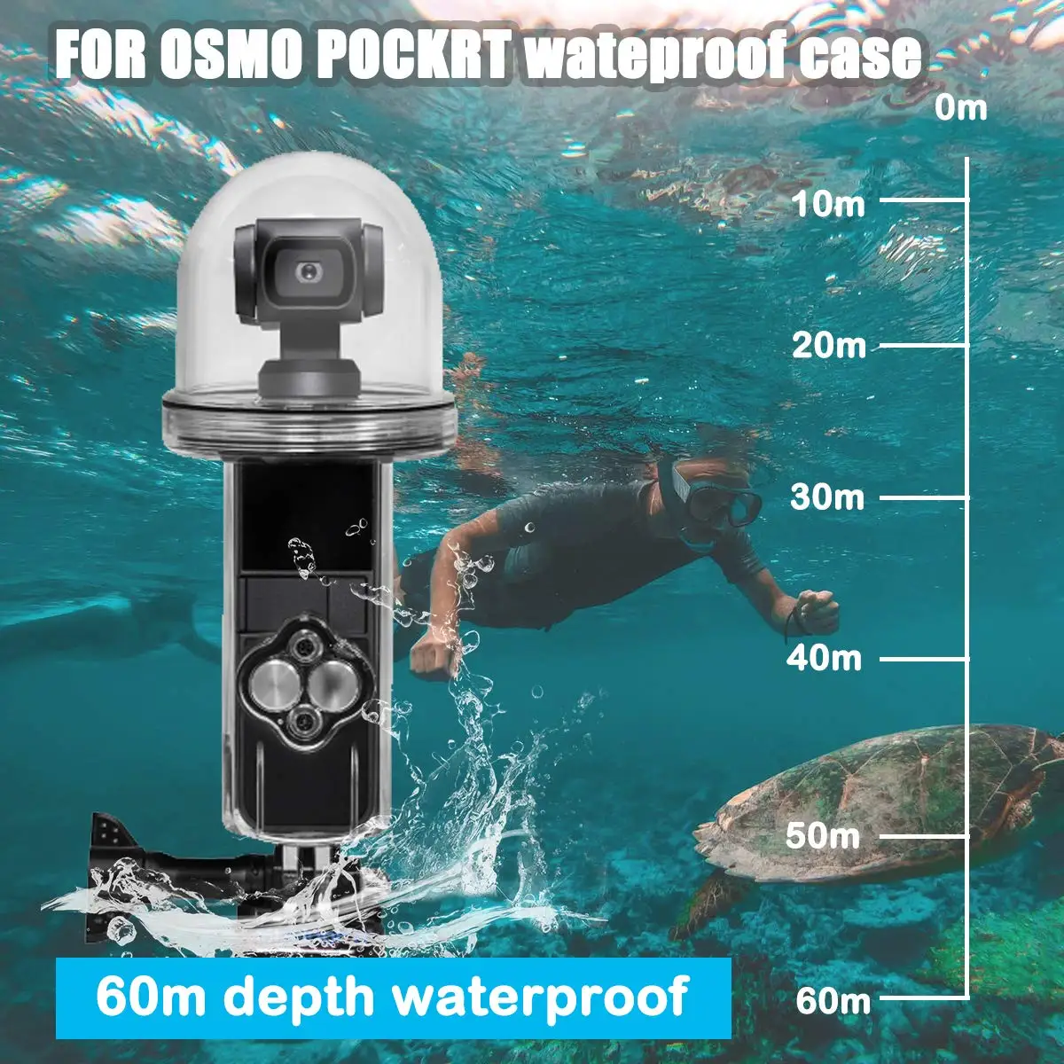 

Diving Waterproof Case for DJI OSMO Pocket, Waterproof 60 Meters Depth Protective Housing Case Accessory Kit for DJI Osmo Pocket