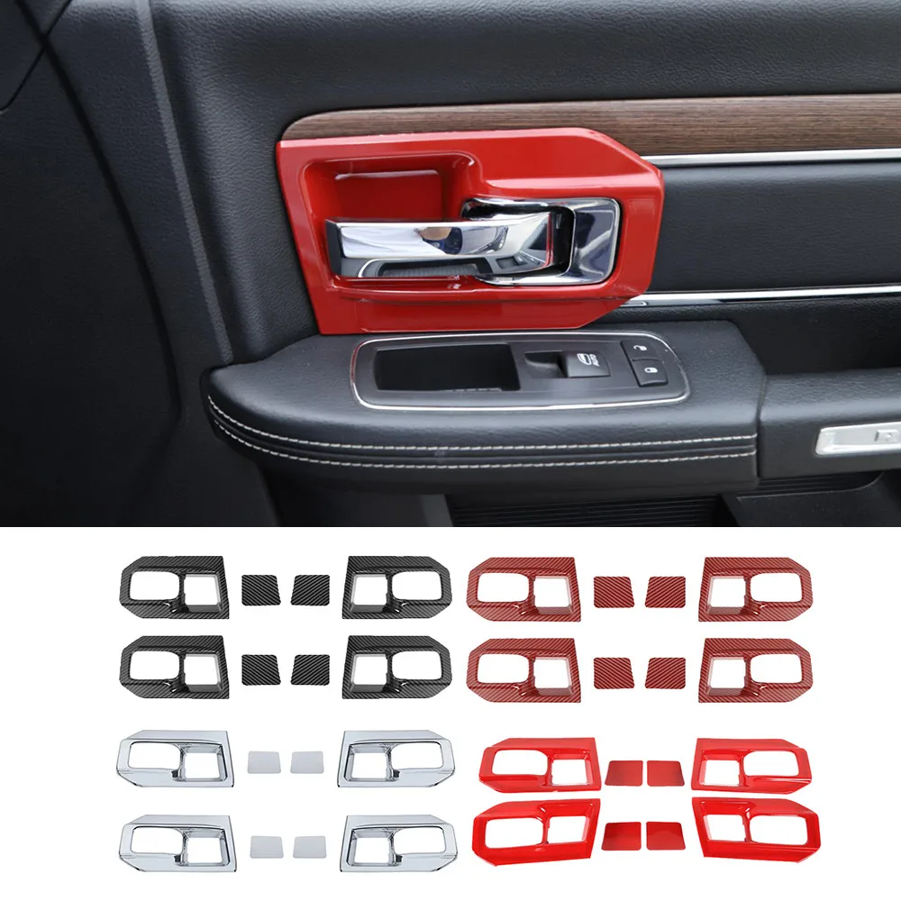 

Interior Mouldings Door Handle Bowl Decoration Cover Trim for Dodge Ram 2011-2017 Car Accessories ABS 8PCS