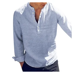 2022new helisopus 2021 nova algodão manga longa camisas dos homens primavera outono listrado fino ajuste gola camisa roupas masculinas mais