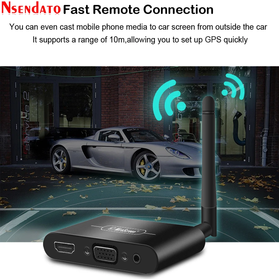 Visor do Receptor Wi-fi sem Fio Caixa de Espelho Plus Dongle Adaptador Full hd 1080p Hdmi Vga av Miracast Airplay Dlna Mídia tv Vara X6w - Image 2