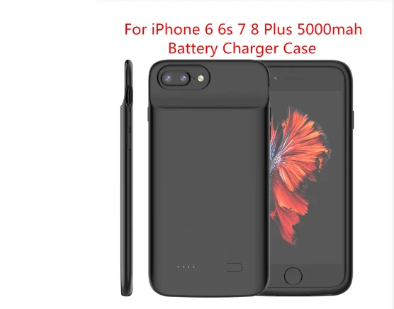 Чехол для зарядного устройства 5000 мАч для iPhone 11 11 Pro 11 Pro Max чехол для iPhone Xr X Xs Max 6 6s 7 8 Plus power Bank чехол для аккумулятора - Цвет: Слоновая кость
