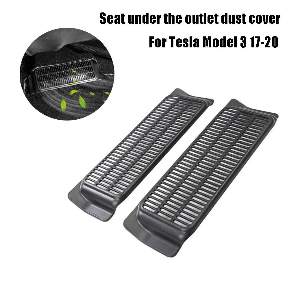 

2PCS/Set ABS Black Seat under the outlet dust cover For Tesla Model 3 2017-2020