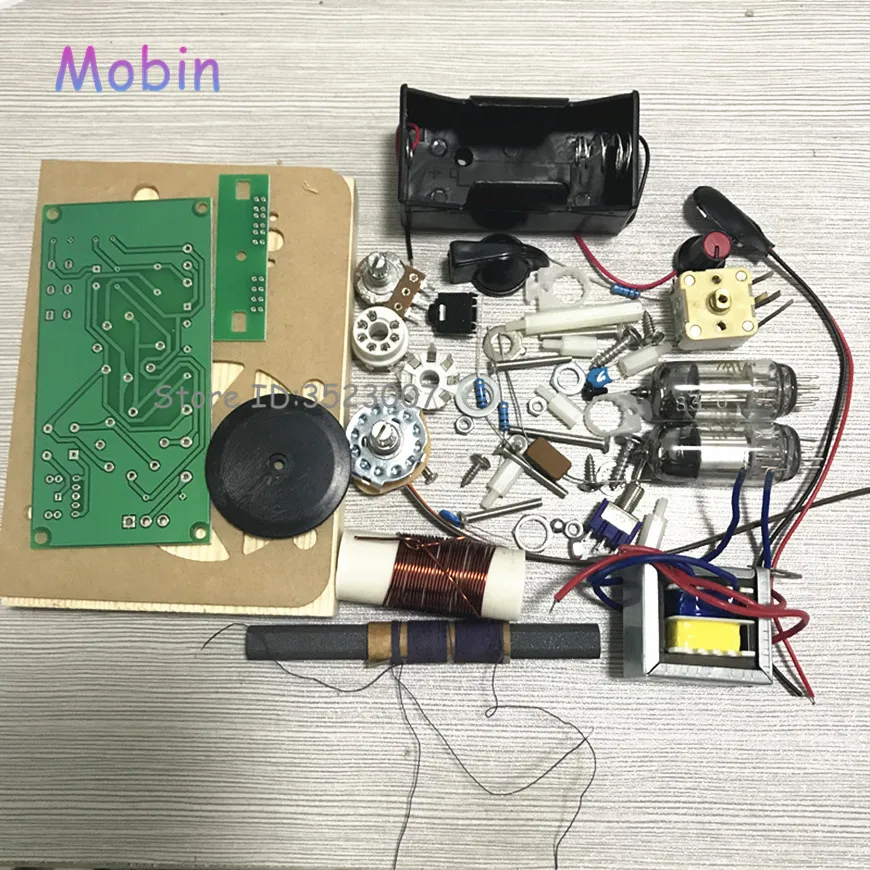 

1PCS/LOT DC Medium/Short wave dual purpose two band electronic tube radio Suite diy kit best quality Free shipping