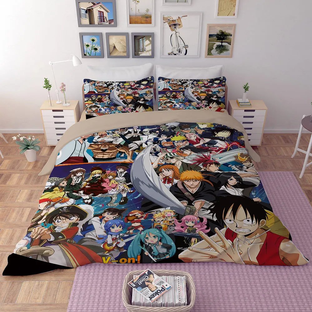 Мультфильм Наруто Аниме 3D постельные принадлежности набор Uzumaki Наруто Учиха Саске одеяло наволочки постельные принадлежности наборы