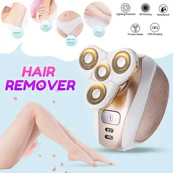 

Painless Leg Body Facial Lip Hair Removal USB Rechargable 4D Electric Shaver Washable Hair Trimmer Female Beauty Epilator