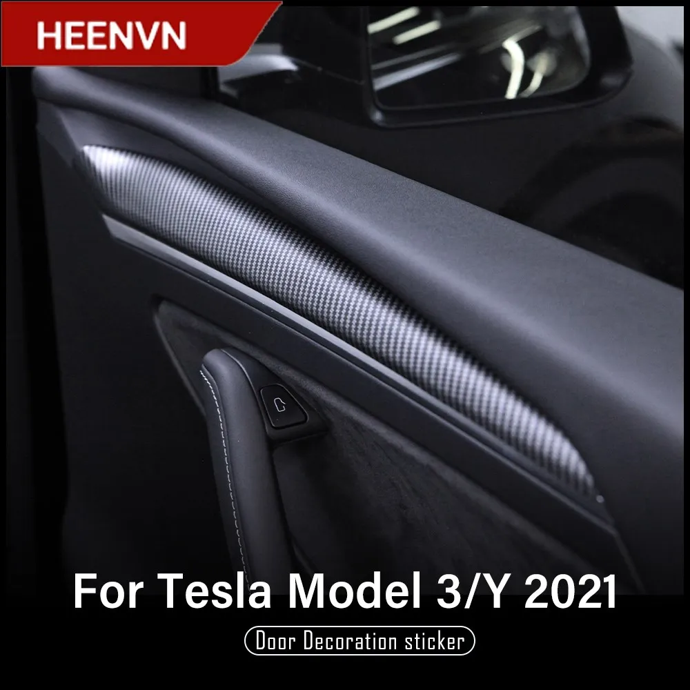 Heenvn для Tesla Model 3 2021 аксессуары новая декоративная наклейка на дверь автомобиля