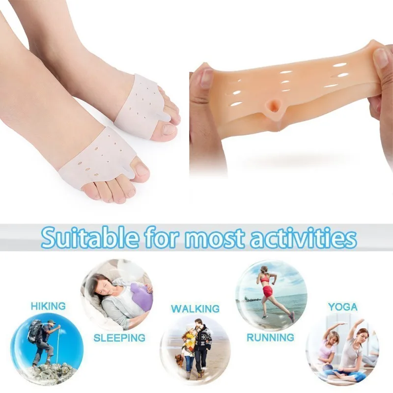 1 pair Hallux valgus Orthotics Silicone Toes Separator The big Toe Bunion Corrector,Foot Daily Use Care Tool Orthopedic pad