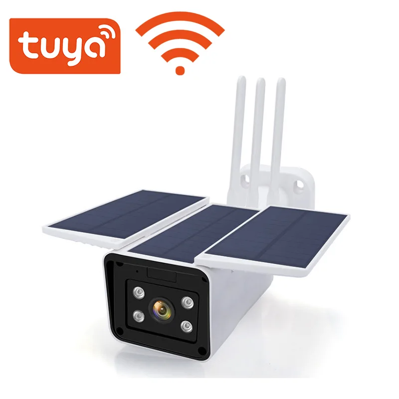 TUYA 1080P Solar Camera Outdoor Waterproof Wireless Battery Night Vision Two Way Audio built-in 12000mAh Smart Life APP | Безопасность и