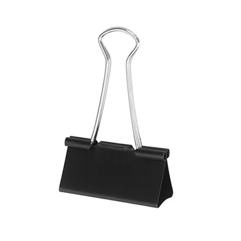 

1Pc/10pcs Black Metal Binder Clips File Paper Clip Photo Stationary Office Supplies Bulldog Foldback Clips