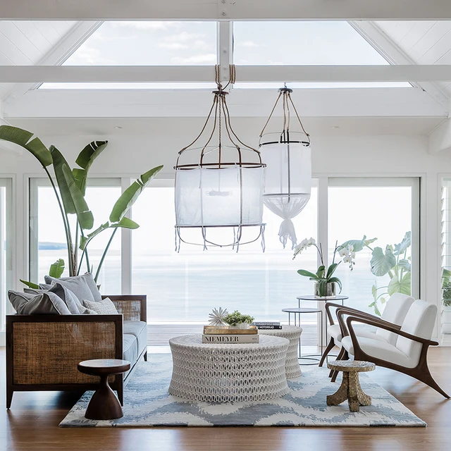 Nordic modern linen pendant lamp shade living room lamp cover 3