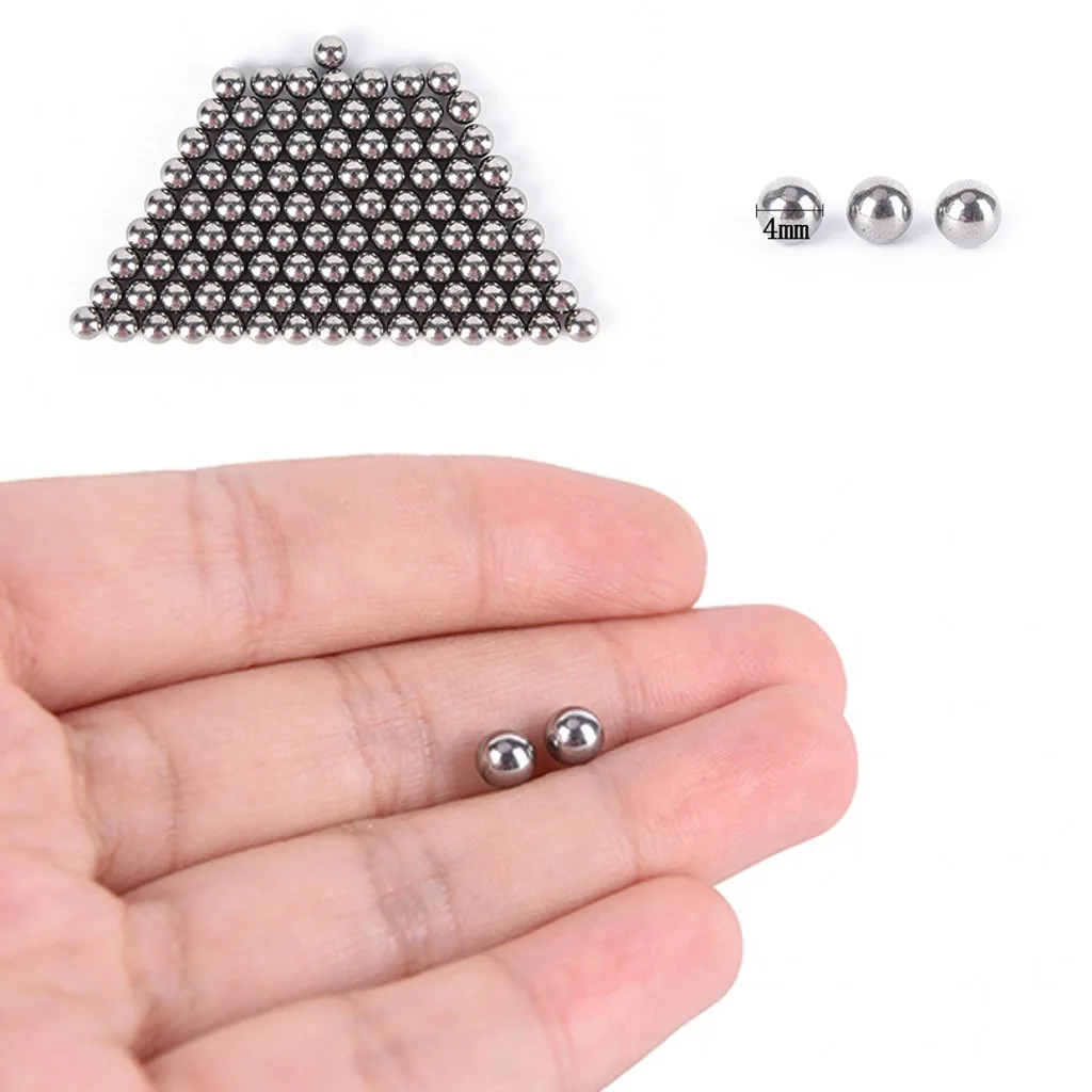 100 unids/lote 4mm suerte caza de alto carbono Honda bola catapulta arco bolas de acero de caza Honda envío de la gota