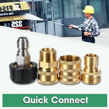 

High Pressure Washer Quick Connector Adapter Replacement 3/8 M22 3/4 Female/Male