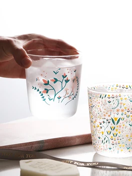 

Retro Simple Nordic Glass Cup Round Creative Transparent Water Cup Champagne Flutes Office Juice Milk Drinkware 454ML MM60BLB