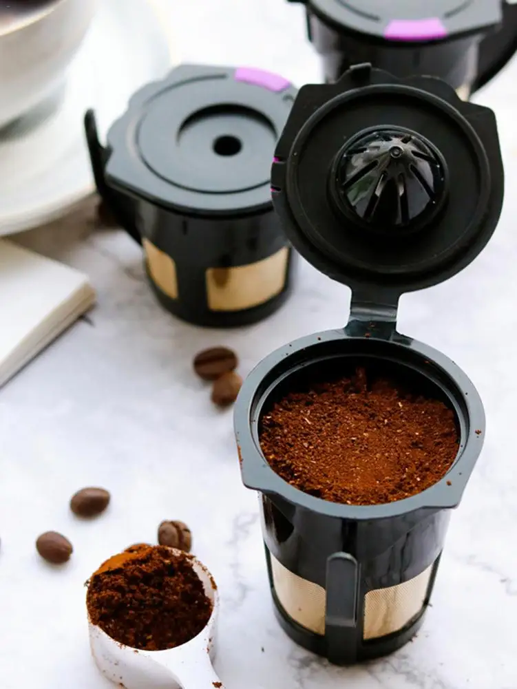 

Reusable Filter Cup Coffee Capsule Cup Filter Cup For Keurig Black Refillable Coffee Capsule Refilling Filter Coffeeware Gift