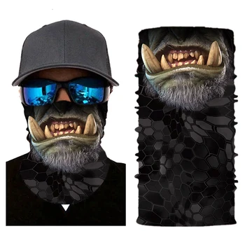 

Hot Sale Ride Cycling Motorcycle Head Scarf Neck Warmer Skull Face Mask Ski Headband Mask Halloween Face Shield Bandana Outdoor