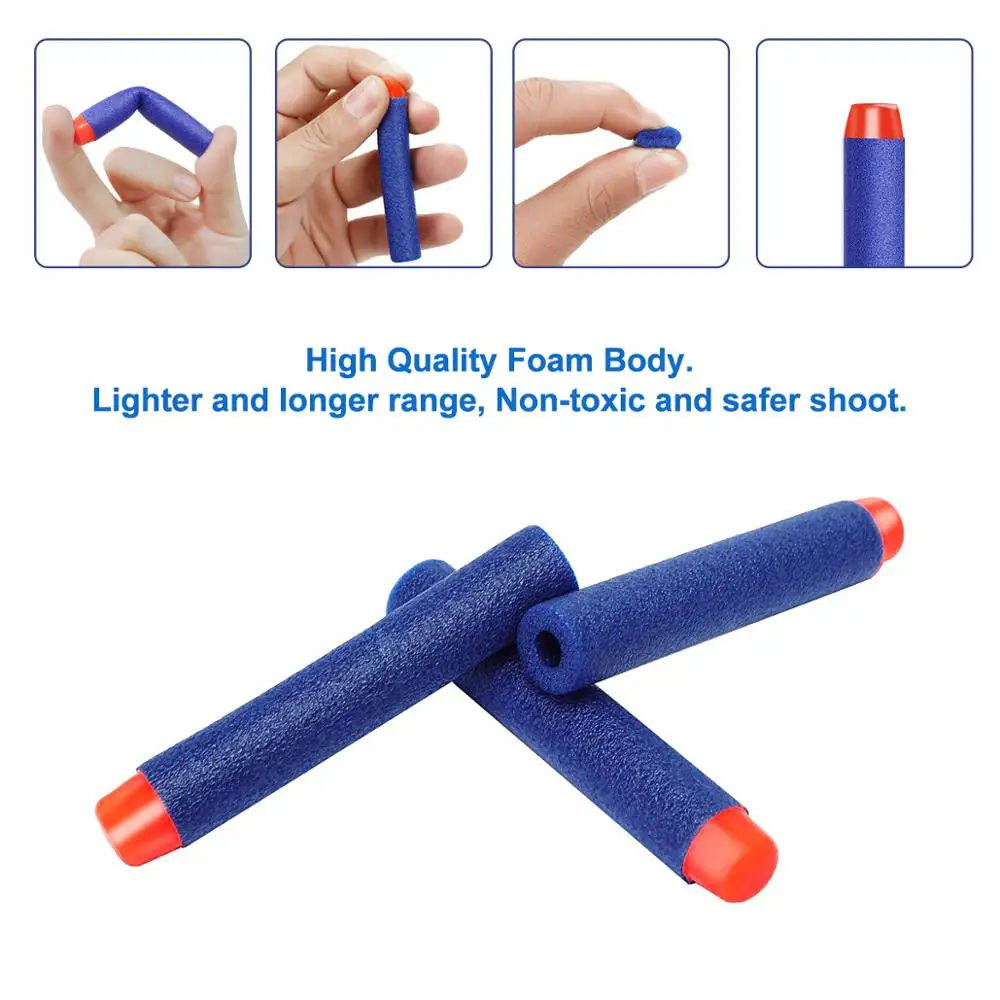 100pcs For Bullets EVA Soft Hollow Hole Head 7.2cm Refill Bullet Darts for Toy Gun Accessories for Blasters 4 100pcs For Bullets EVA Soft Hollow Hole Head 7.2cm Refill Bullet Darts for Toy Gun Accessories for Blasters 4