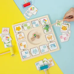 Jouet d'échecs avec succion d'animaux pour enfants, apprentissage des couleurs, Cognition animale, jeu de défi, éducation précoce, formation à la mémoire, cadeaux pour enfants 