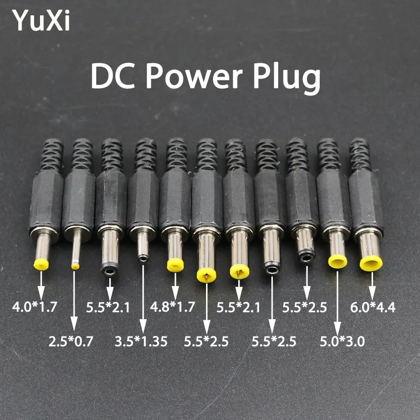 YuXi 5 шт. DC 6 0*4 4 5*2 1 0*3 0 8*1 7 0*1 3 5*1 35 2 5*0 мм Штекерный разъем питания постоянного тока