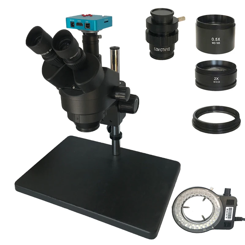 3.5X-90X Simul-focal Тринокулярный Стерео зум микроскоп пайка 38MP HDMI USB Microscopio камера PCB