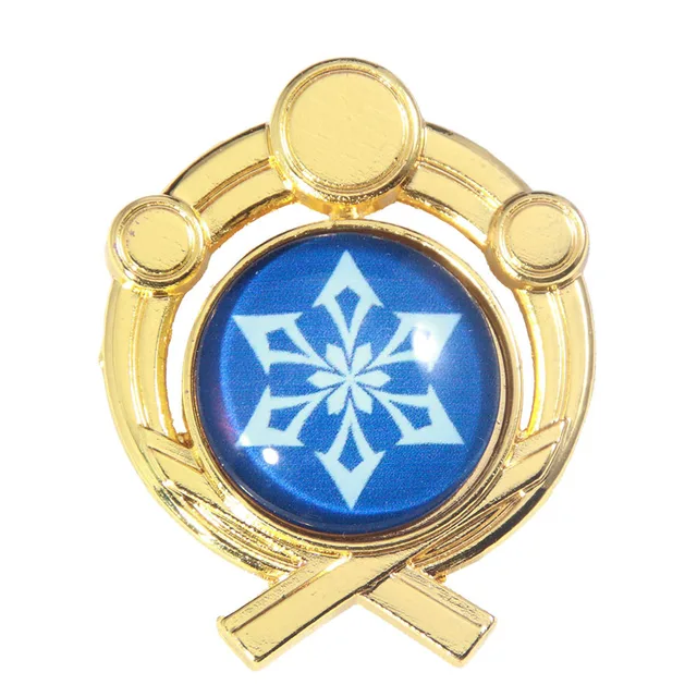 Game Genshin Impact Eyes Of God Mondstadt Pins Brooches Luminous 7 Element Kawaii Cosplay Badges 013