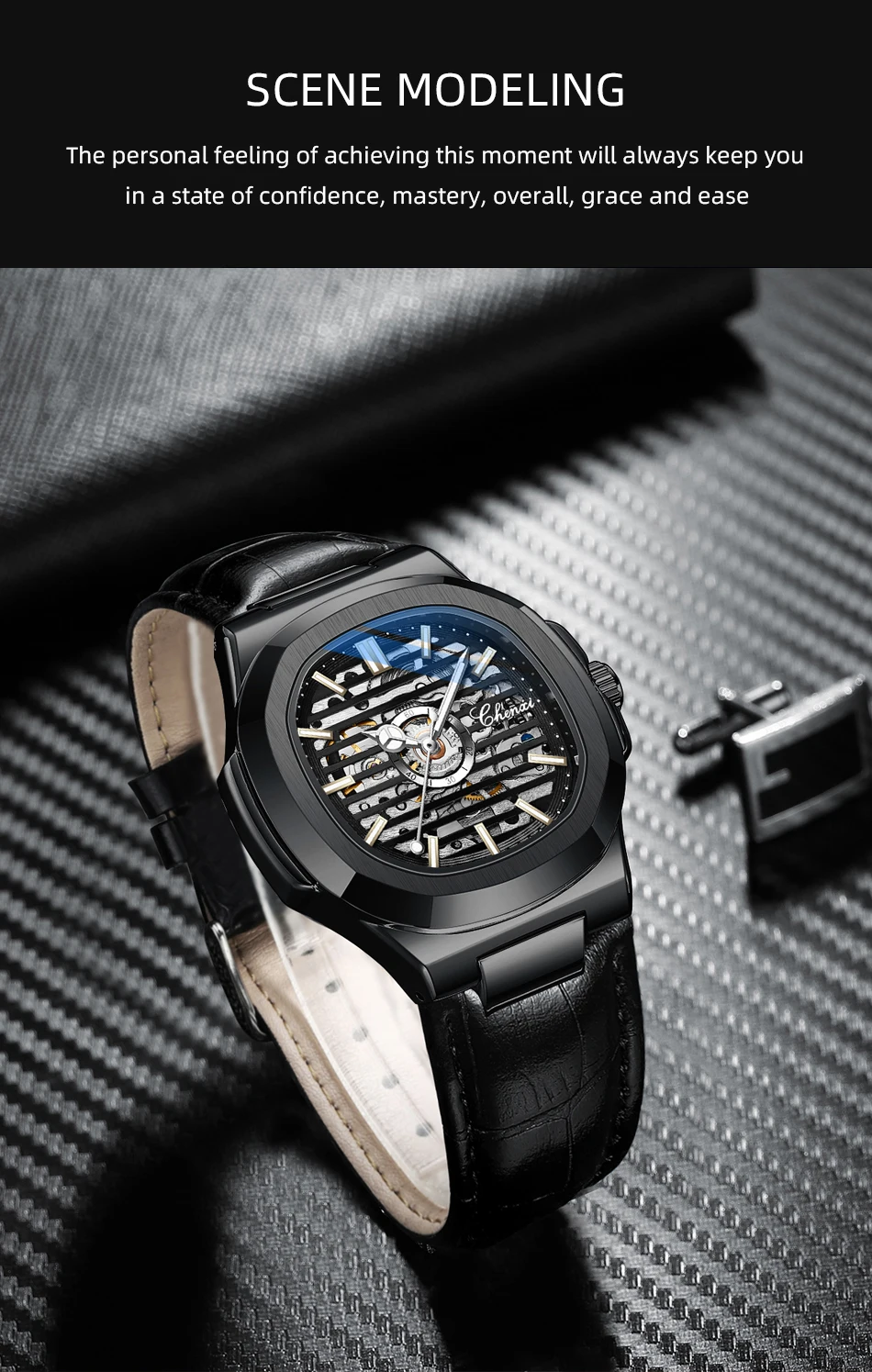 CHENXI Men's Watches Automatic Mechanical Watch Luxury Brand Waterproof Men Wrist Watch Quartz Sports Clock Relogio Masculino