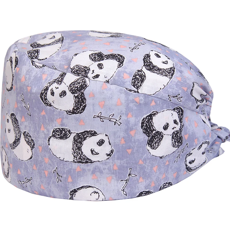 Print Scrub Cap 17 Медицинская Кепка s с принтом фламинго для женщин, хирургическая Кепка с эффектом потертости для защиты домашних животных, рабочие шапки, хлопок, тканевая Кепка с черепом, Новинка - Цвет: Print Scrub Cap 17