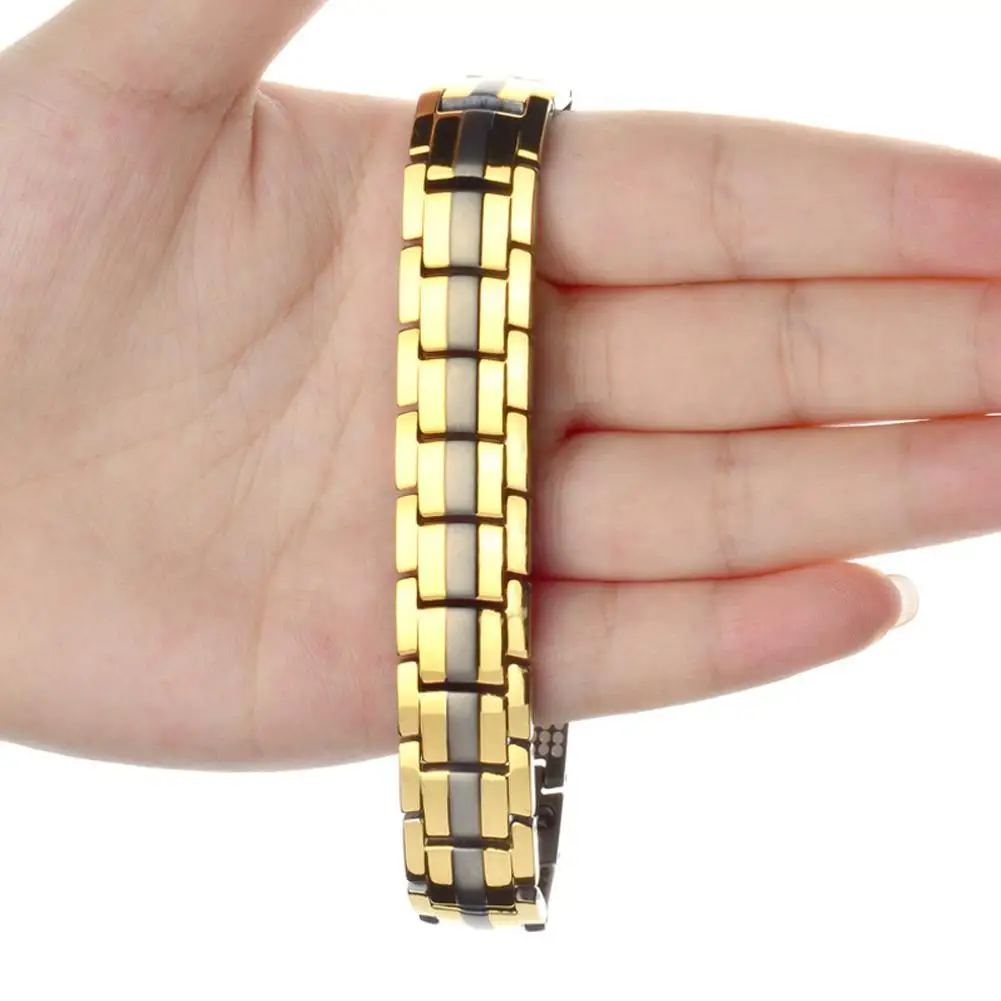 Bracelet Jewelry Men Women Magnetic Health Bracelet 6 Color Titanium Steel Power Therapy Magnets Negative Lons Germanium Bangles