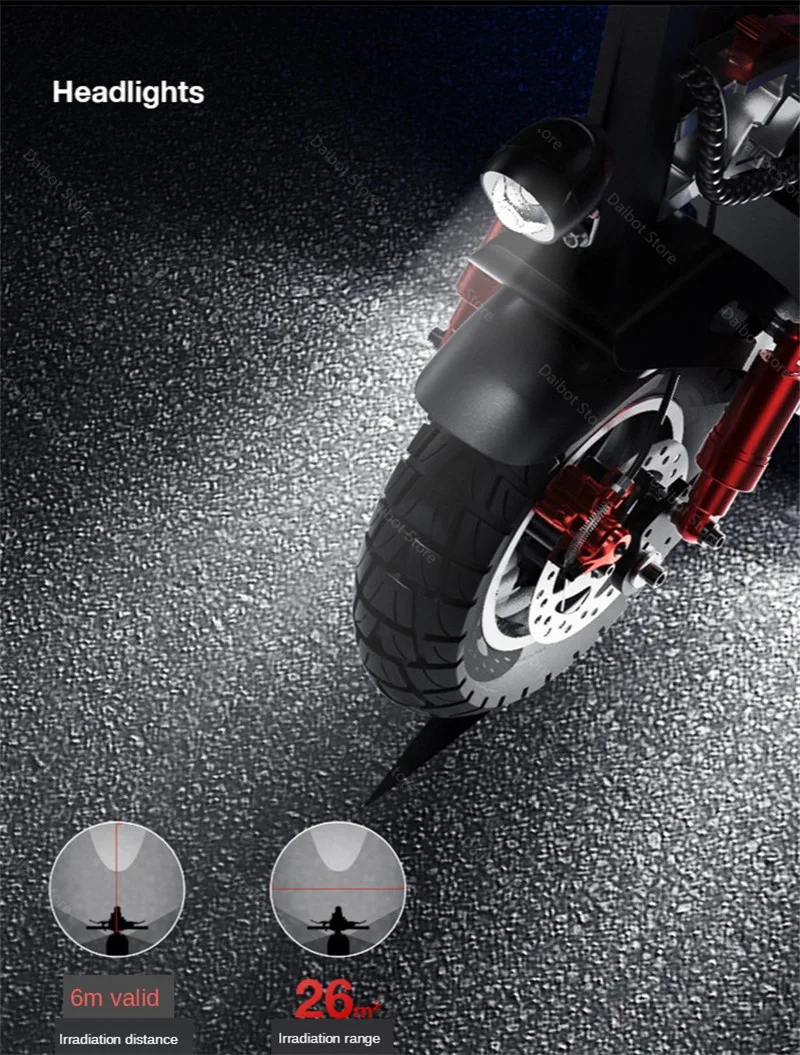 Daibot Off Road Electric Skateboard Foldable Two Wheeled Electric Scooters Dual Motor Electric Scooters Adults 1200W 48V 45KMH (14)