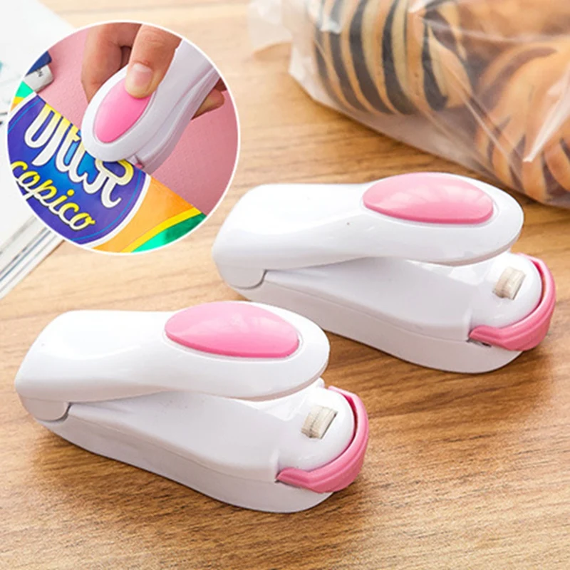 

Portable Heat Sealer Plastic Bag Storage Packet Mini Sealing Machine Handy Sealers Easy Resealer for Food Snack Kitchen Gadgets