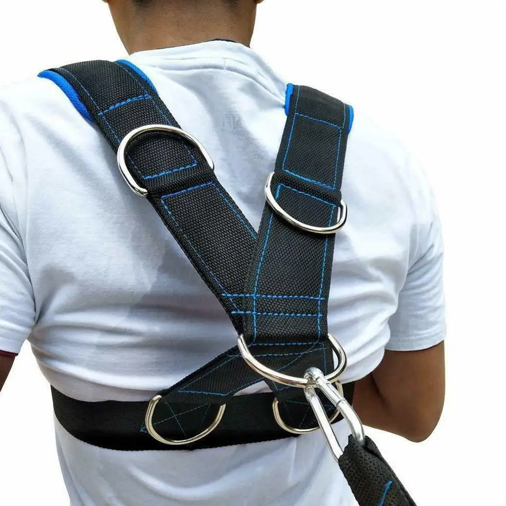 Fitness Sled Harness Workout Speed Trainer with Pull Strap for Resistance Training Tire Pulling Harness Training Kits