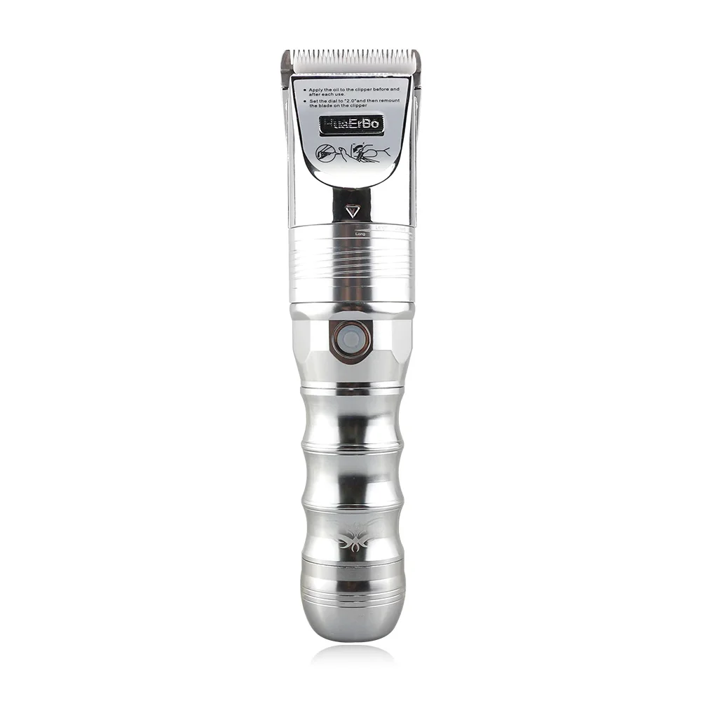 Silver Hair Trimmer Мужская Парикмахерская Машинка для стрижки волос, профессиональная машинка для стрижки волос, беспроводная перезаряжаемая электрическая машинка для стрижки волос для мужчин - Цвет: Silver Hair Trimmer