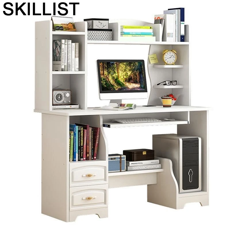 

Office Desk Notebook Small Escritorio Mueble Bed Tray Scrivania Biurko Computer Laptop Stand Tablo Mesa Table With Bookshelf