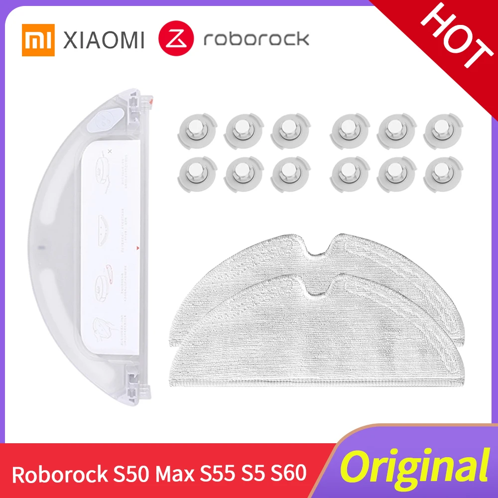 Оригинальные детали робота уборщика Xiaomi Roborock S50 Max S55 S5 S60 резервуар для воды полностью закрывающая салфетка