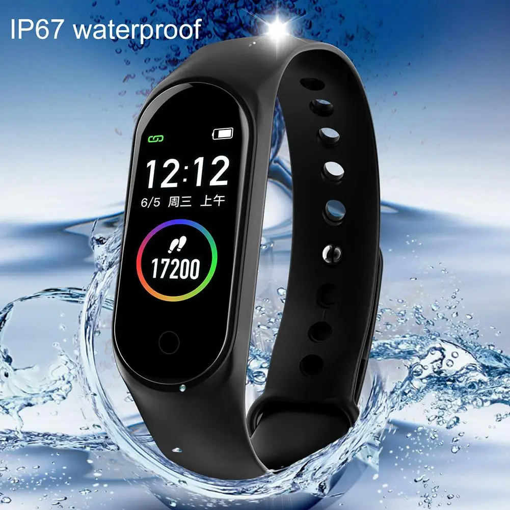 M4S waterproof smart bracelet heart rate oximeter step swimming health multi-function intelligent sports watch wrist | Мобильные