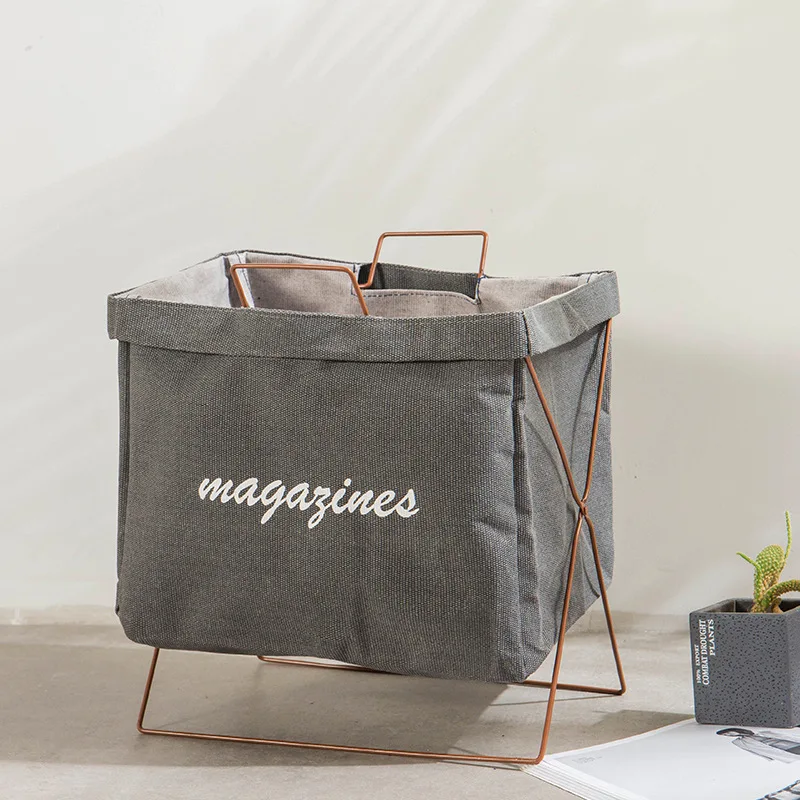 Высота 40*23*35 см Новая мода с железным каркасом корзина для белья складывающиеся Прачечная корзины для грязного квадратный Рождество тканевая корзина для хранения