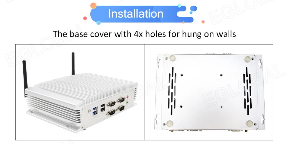 Eglobal Industrial Fanless Mini PC with Intel I5-6360u, I7 10510U, 2 LANs, 2 COM, 24/7 Working, Micro Computer, Linux, 4G SIM, WIFI, VGA, HDMI Description Image.This Product Can Be Found With The Tag Names Cheap Mini PC, Computer Office, High Quality Computer Office, Mini pc