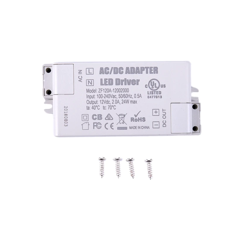 24W источник питания трансформатор Светодиодный драйвер 240 V-DC 12V для G4 MR11 MR16 светодиодные полосы