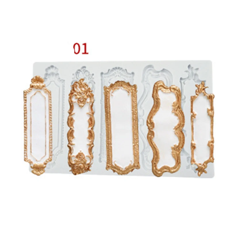 Set 7 Stampi In Silicone Barocchi Per Torte E Cupcake - Decorazioni A Riccio E Pizzo Per Pasticceria E Argilla, Alimentare, Dimensioni Miste