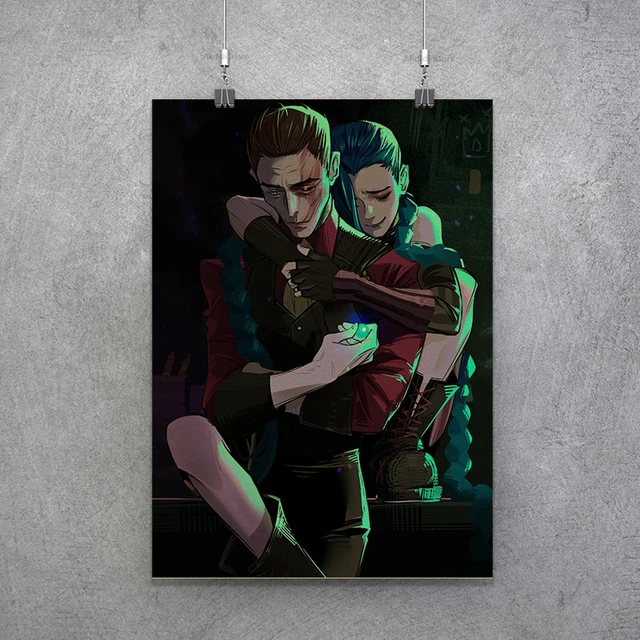 Popular TV Show Arcane Kraft Paper Poster Vi Viktor Jayce Jinx Home Decor Study Bedroom Bar Cafe Wall Paintings Stickers Posters Poster