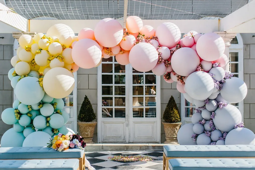 

Big Multicolor Beautiful Pastel Macaron Balloon Arch Kit Wedding Party Backdrop Event Decor