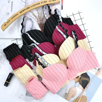 

Seamless Sexy Lingerie Bra Set Wireless Breathable Bra And Briefs Set Women Underwear Push Up Bra And Panty Set