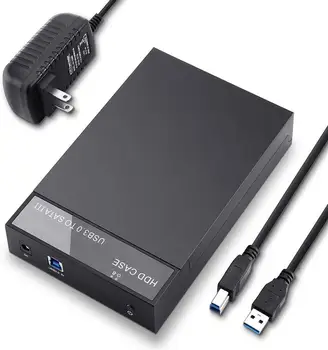 

HDD Case USB 3.0 to SATA III Black 2.5 Inch 3.5 Inch Hard Drive Enclosure Hard Disk Case HDD Case for Computer Laptop Hard Disk
