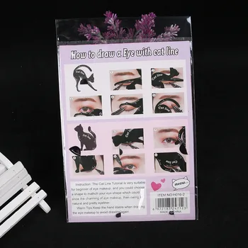 

Beauty Eyebrow mold Stencils 2Pcs Women Cat Line Pro Eye Makeup Tool Eyeliner Stencils Template Shaper Model for women girl