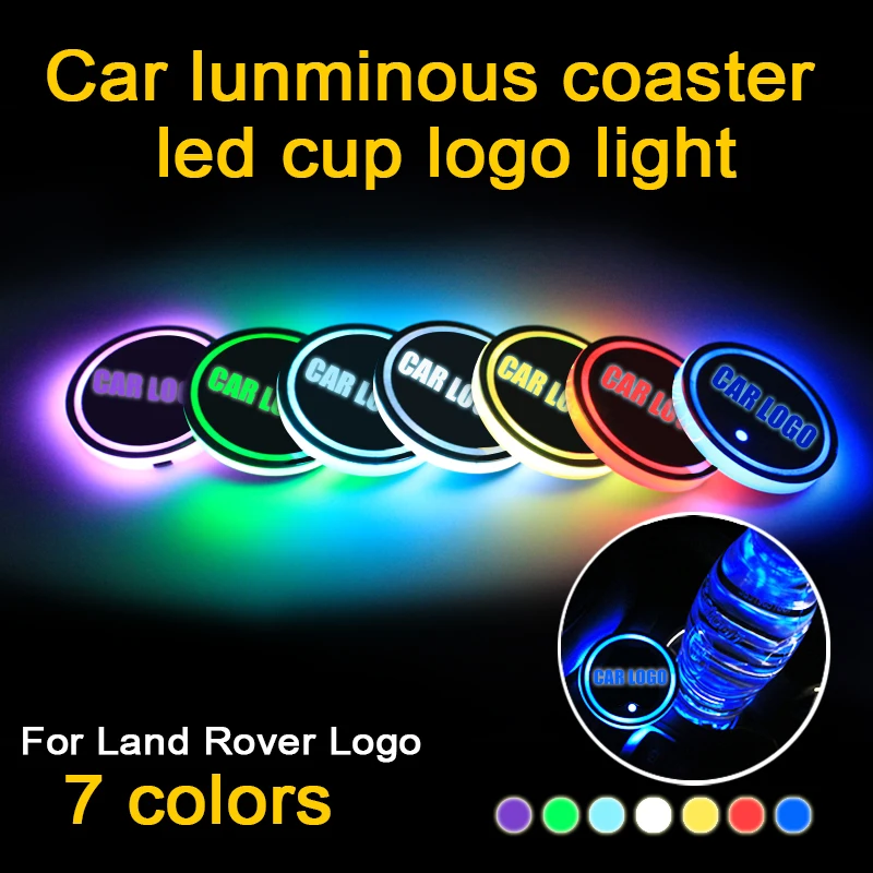 2 шт. Автомобильные светодиодные подставки для чашек Land Rover светильник логотипа
